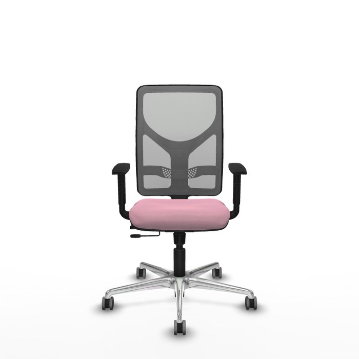 PIQUERAS Y CRESPO Silla de oficina Motilla Rosa y Gris