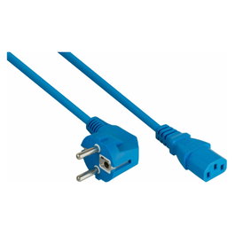 Kabelmeister Cable de alimentación Schutzkontakt-St. (90° gew.) an C13 azul 10m