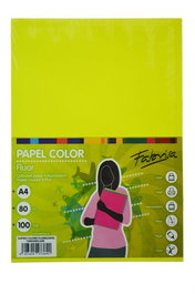Papel De Color A4 Fabrisa 80G 100H Surtido Fluor