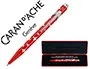 Caran d'ache 849 Bolígrafo Total Swiss Rojo, Punta Media, Tinta Azul, Con Estuche