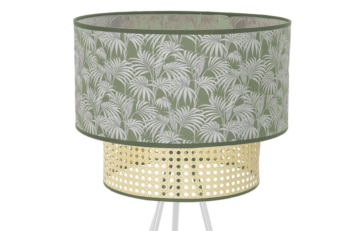 DKD Home Decor Lámpara de pie Palmeras Verde y Blanco