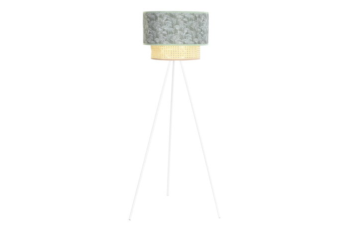 DKD Home Decor Lámpara de pie Palmeras Verde y Blanco
