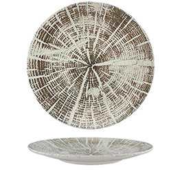 Summa Plato Llano Coupe Forest Blanco de Gres 27 cm (Set de 6)