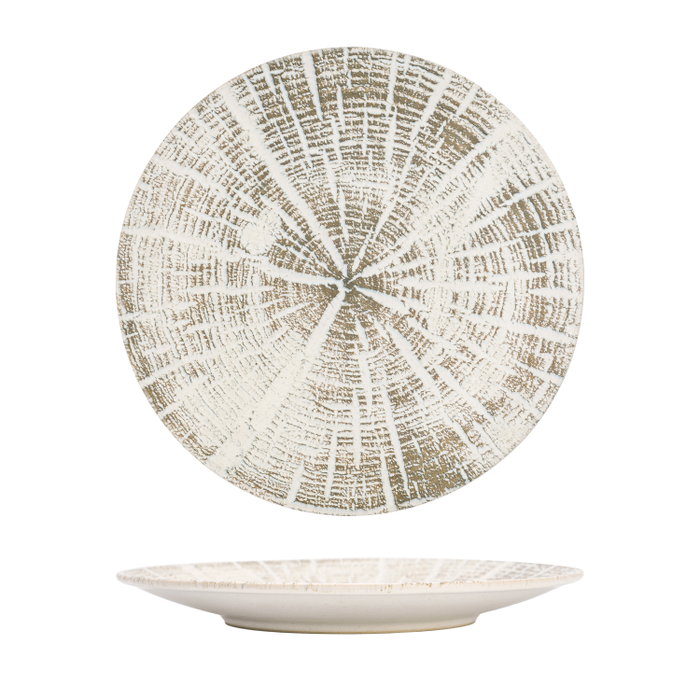 Summa Plato Llano Coupe Forest Blanco 27 cm - Plato de Gres para Vajilla (Set de 6) Summa Plato Llano Coupe Forest Blanco 27 cm - Plato de Gres para Vajilla (Set de 6)