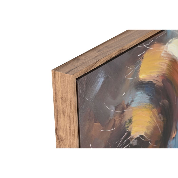 DKD Home Decor Cuadro Lienzo Leon 2 Surtido 70x100 cm (Naranja/Azul)​