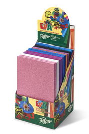 Goma Eva Faibo Purpurina Hoja 20X30 Expositor De 99