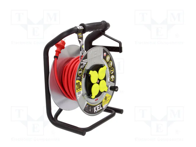 KEL Prolongador de alimentación 20m Rojo PB-HEAVY H05RR-F 3G1,5mm2 KEL Prolongador de alimentación 20m Rojo PB-HEAVY H05RR-F 3G1,5mm2