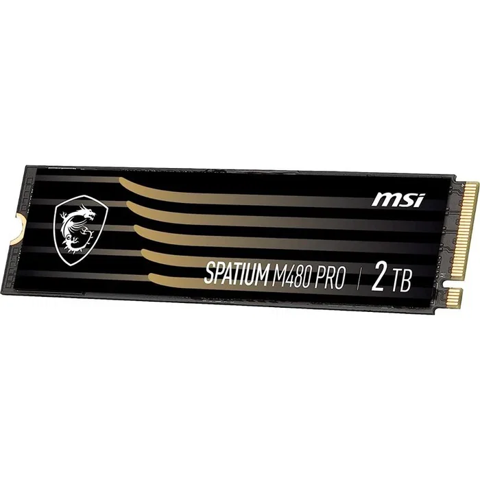 MSI Spatium M480 PRO SSD NVMe M.2 2TB PCIe 4.0 - Velocidad Lectura 7400 MB/s, Escritura 7000 MB/s, 3D NAND MSI Spatium M480 PRO SSD NVMe M.2 2TB PCIe 4.0 - Velocidad Lectura 7400 MB/s, Escritura 7000 MB/s, 3D NAND