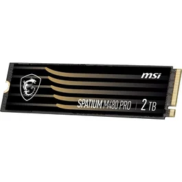 MSI Spatium M480 PRO SSD NVMe M.2 2TB PCIe 4.0 - Velocidad Lectura 7400 MB/s, Escritura 7000 MB/s, 3D NAND