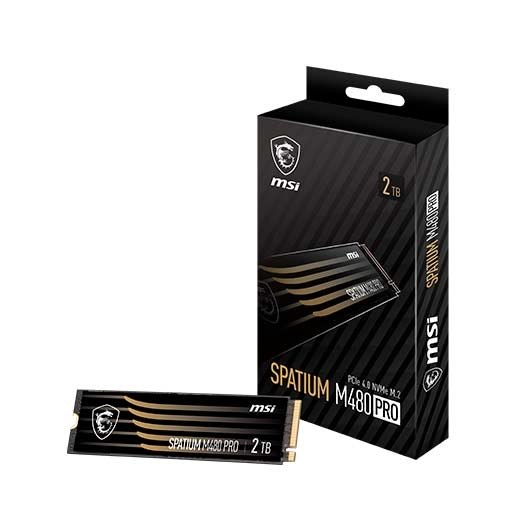 Msi Spatium M480 Pro M.2 NVMe PCIe 4.0 SSD 2TB (Lectura 7400MB/s, Escritura 7000MB/s) Disco Duro Interno Msi Spatium M480 Pro M.2 NVMe PCIe 4.0 SSD 2TB (Lectura 7400MB/s, Escritura 7000MB/s) Disco Duro Interno
