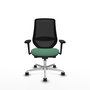PIQUERAS Y CRESPO Silla de oficina Mardos con mecanismo Sincro/Traslack, Verde esmeralda y Negro