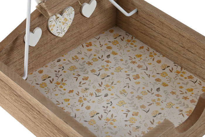 DKD Home Decor Servilletero MDF y Metal Multicolor