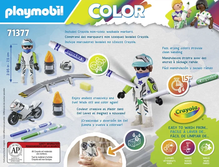 PLAYMOBIL Color Moto Motocross 71377 Multicolor PLAYMOBIL Color Moto Motocross 71377 Multicolor