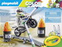 Playmobil Moto de Diversión para Colorear con Accesorios Incluye Rotuladores, Casco y Figura Edad Mínima 5 Años