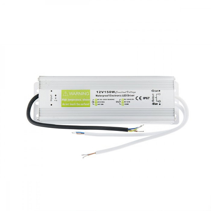 Transformador LED 150W 230VAC/12VDC IP67 Regulado Exterior Transformador LED 150W 230VAC/12VDC IP67 Regulado Exterior