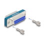 DeLOCK Filtro de supresión de interferencias RF/EMI D-Sub 15 pin macho a hembra Plata