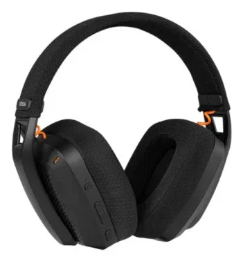 Krom Auriculares Gaming Kanji Inalámbricos Bluetooth 5.3 y Alámbricos Diadema PC PS5 Switch Negro con Micrófono 40mm