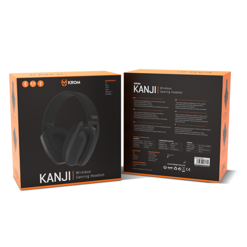 Krom Kanji Auriculares Gaming Inalámbricos Negro