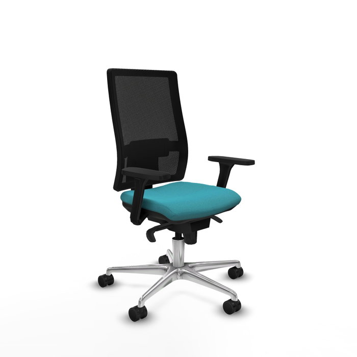 PIQUERAS Y CRESPO Silla de oficina Horna con mecanismo Sincro, Turquesa y Negro PIQUERAS Y CRESPO Silla de oficina Horna con mecanismo Sincro, Turquesa y Negro