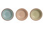 DKD Home Decor Platos de Loza Surtidos 21,5x21,5x5,5 cm