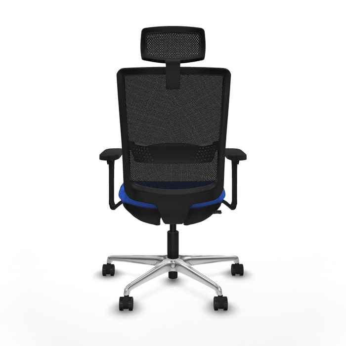 PIQUERAS Y CRESPO Silla de oficina Haches con mecanismo Sincro/Traslack, Azul y Negro