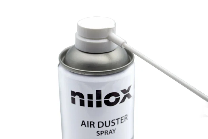 Nilox Spray de Aire Comprimido para Limpieza, 400 ml, para Eliminar Polvo en Teclados, Portátiles, Impresoras y Equipos Electrónicos