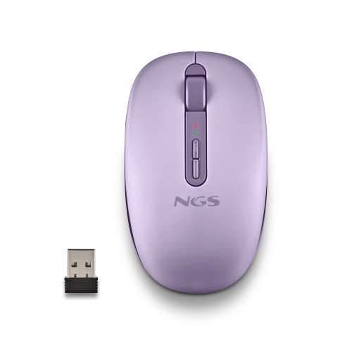 NGS Fog Dual Ratón Ergonómico Inalámbrico Púrpura