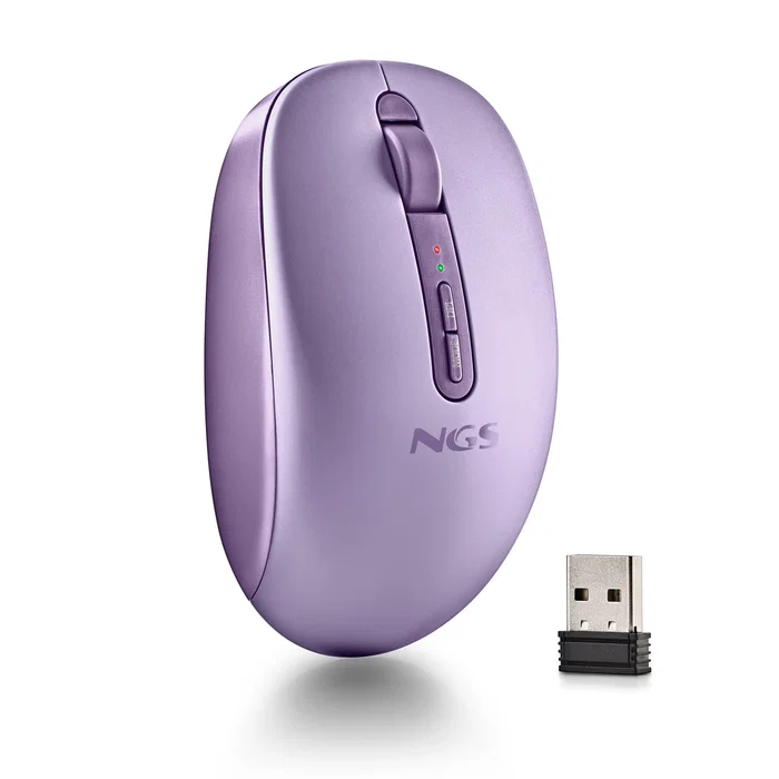NGS Fog Dual Purple Ratón Inalámbrico Silencioso