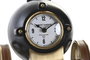 DKD Home Decor Reloj de Sobremesa de Aluminio y Resina Negro y Dorado