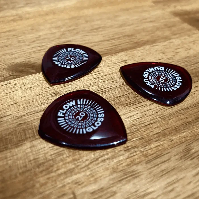 DUNLOP Pack de 3 Púas Tortex Gloss de 2.00 mm, Ultex, diseño para precisión y velocidad, acabado pulido