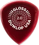 DUNLOP Pack de 3 Púas Tortex Gloss de 2.00 mm, Ultex, diseño para precisión y velocidad, acabado pulido