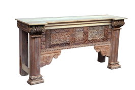 DKD Home Decor Consola 54 x 91 x 182 cm Blanco Mango