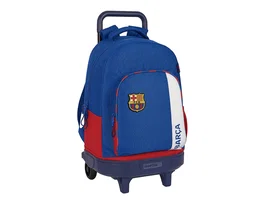 Mochila Escolar con Ruedas F.C. Barcelona Azul Granate 33 X 45 X 22 cm