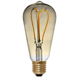 Segula SG-50532 Lámpara LED Vintage 4W Regulable, E27, 140 Lumenes, Luz Cálida Dorada 2200K, CRI 90, Color Curvo