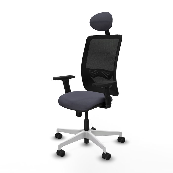 PIQUERAS Y CRESPO Silla de oficina Zulema con mecanismo Sincro, Gris oscuro y Negro PIQUERAS Y CRESPO Silla de oficina Zulema con mecanismo Sincro, Gris oscuro y Negro