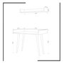 Hanah Home Mesa de Estudio Escandinavo Roble 90x84x60cm