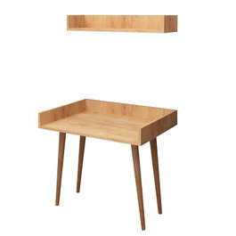 Hanah Home Mesa de Estudio Escandinavo Roble 90x84x60cm