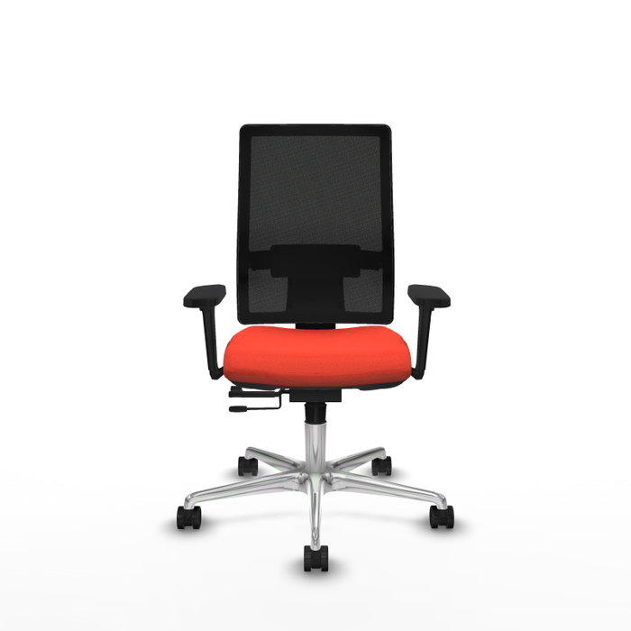 PIQUERAS Y CRESPO Silla de oficina Horna con mecanismo Sincro/Traslack, Naranja oscuro y Negro
