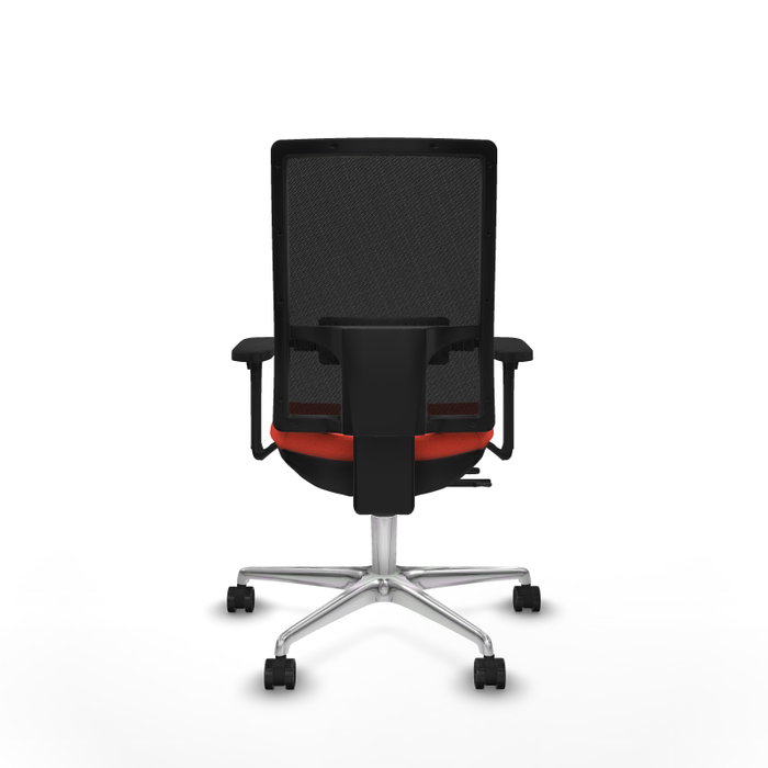 PIQUERAS Y CRESPO Silla de oficina Horna con mecanismo Sincro/Traslack, Naranja oscuro y Negro
