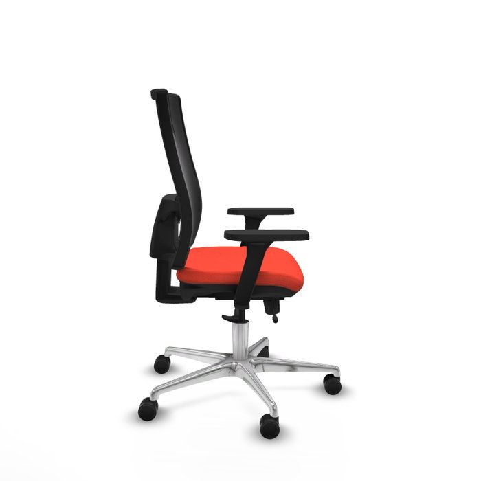 PIQUERAS Y CRESPO Silla de oficina Horna con mecanismo Sincro/Traslack, Naranja oscuro y Negro