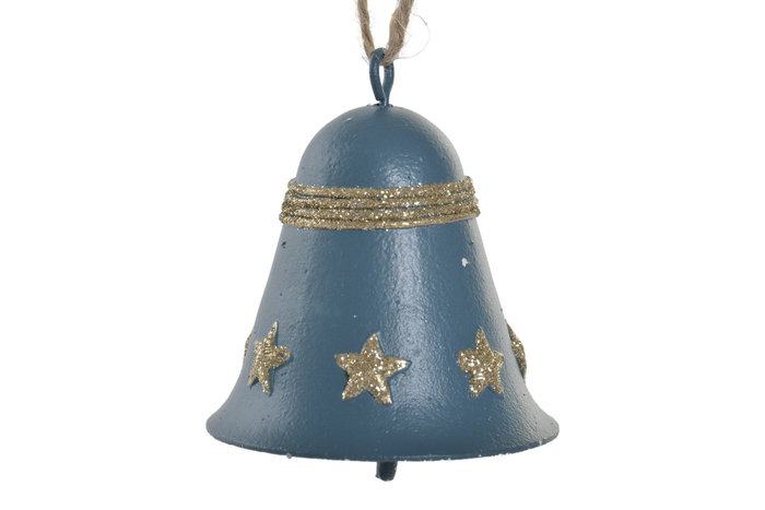 DKD Home Decor Campana Metal Azul 6,5x6,5x7,5 cm