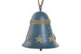 DKD Home Decor Campana Metal Azul 6,5x6,5x7,5 cm
