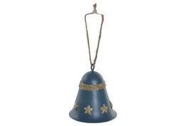 DKD Home Decor Campana Metal Azul 6,5x6,5x7,5 cm