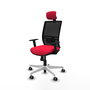 PIQUERAS Y CRESPO Silla de oficina Yunquera con mecanismo Sincro, Rojo y Negro