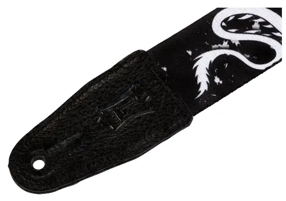 Levy's Correa Eastern Harmony Series 2" de Poliéster - Dragón Negro & Blanco Levy's Correa Eastern Harmony Series 2" de Poliéster - Dragón Negro & Blanco