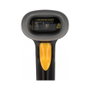 DeLOCK Escáner de código de barras USB 1D Láser Negro con soporte