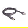 Delock Escáner de Códigos de Barras USB Láser 1D Portátil - Negro, Conexión por Cable 2 m, Soporte, 200 lecturas/s, Resolución 640 x 480