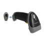 DeLOCK Escáner de código de barras USB 1D Láser Negro con soporte