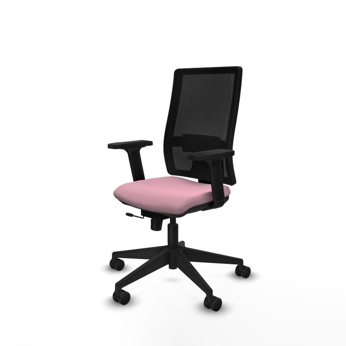 PIQUERAS Y CRESPO Silla de oficina Horna Rosa con mecanismo Sincro/Traslack