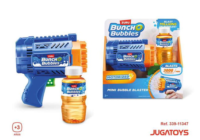 Zuru Pistola Pompas Mini Bubble Blaster Serie 1, Incluye Botella con Líquido, 20x20x7'5cm Zuru Pistola Pompas Mini Bubble Blaster Serie 1, Incluye Botella con Líquido, 20x20x7'5cm